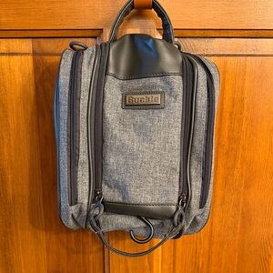 Buckle Charcoal and Black Toiletry Bag
